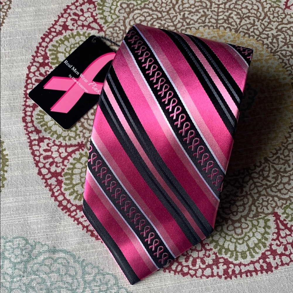 NWT Real Men Wear Pink by Diane Katzman Men’s Silk Tie